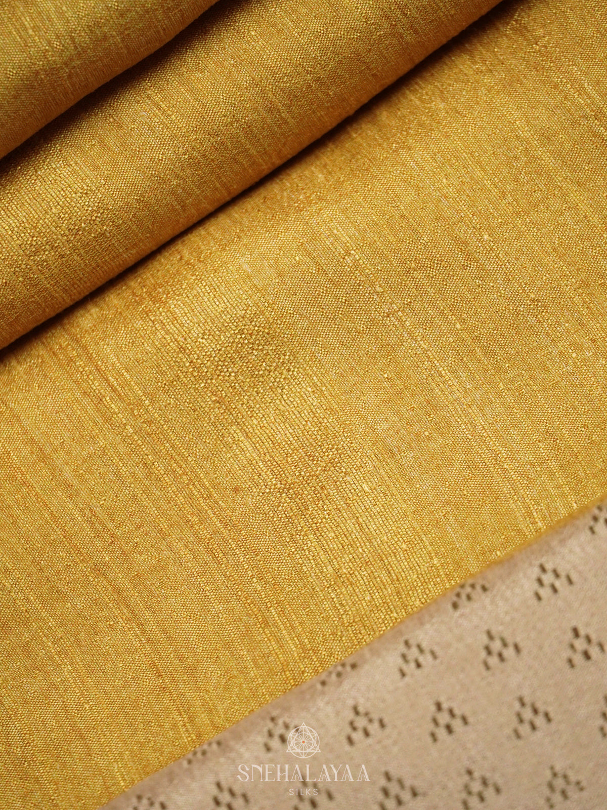 Yellow Tussar Saree