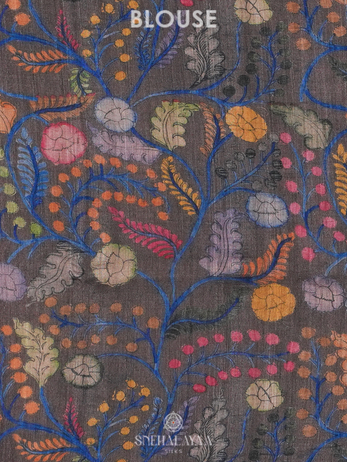 Beige with Marron Tussar Saree