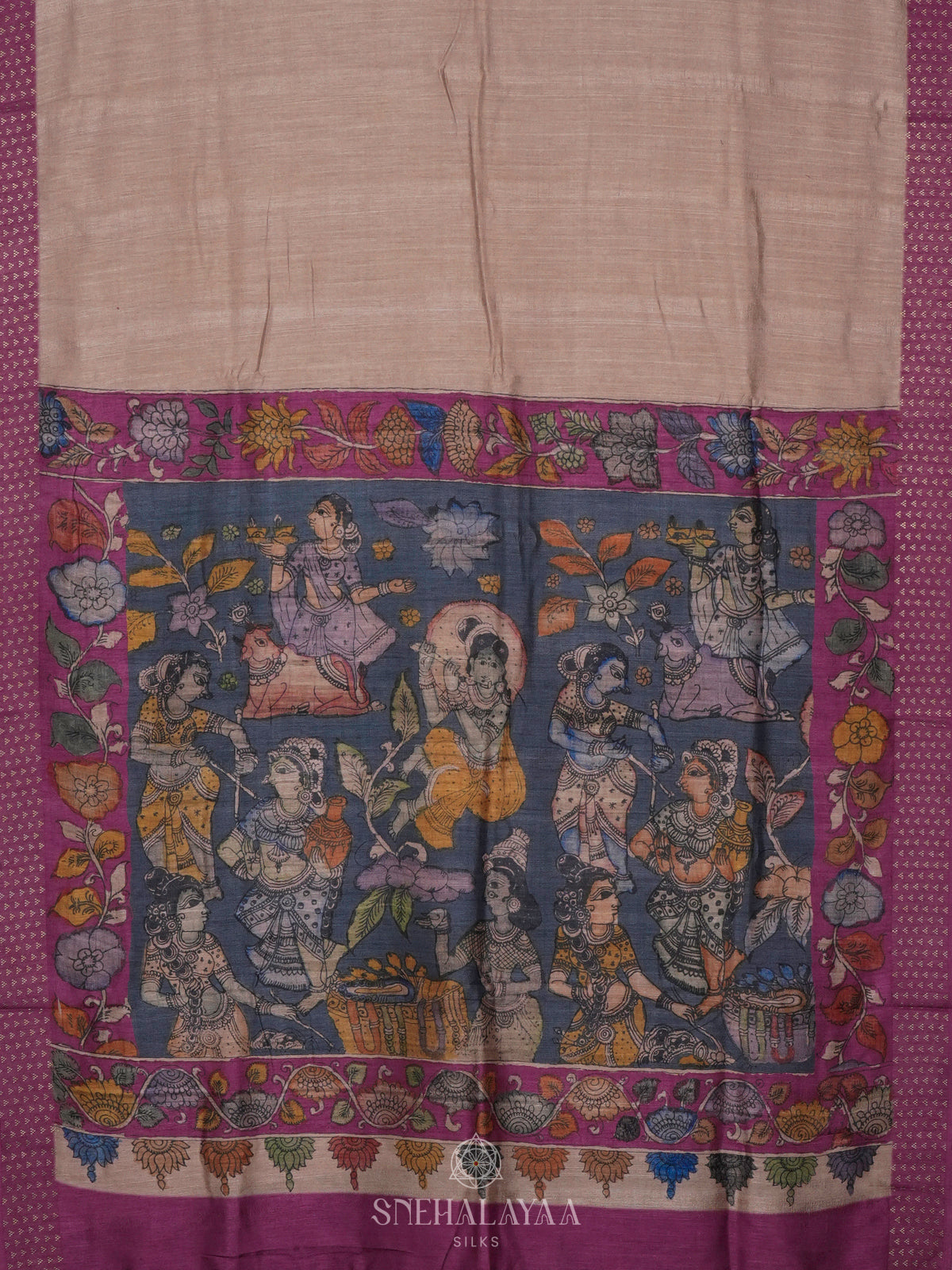 Grey Tussar Saree