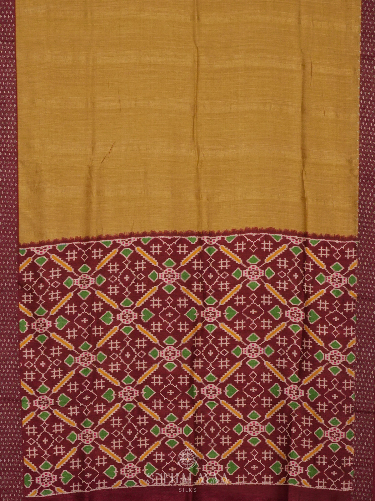 Yellow Tussar Saree