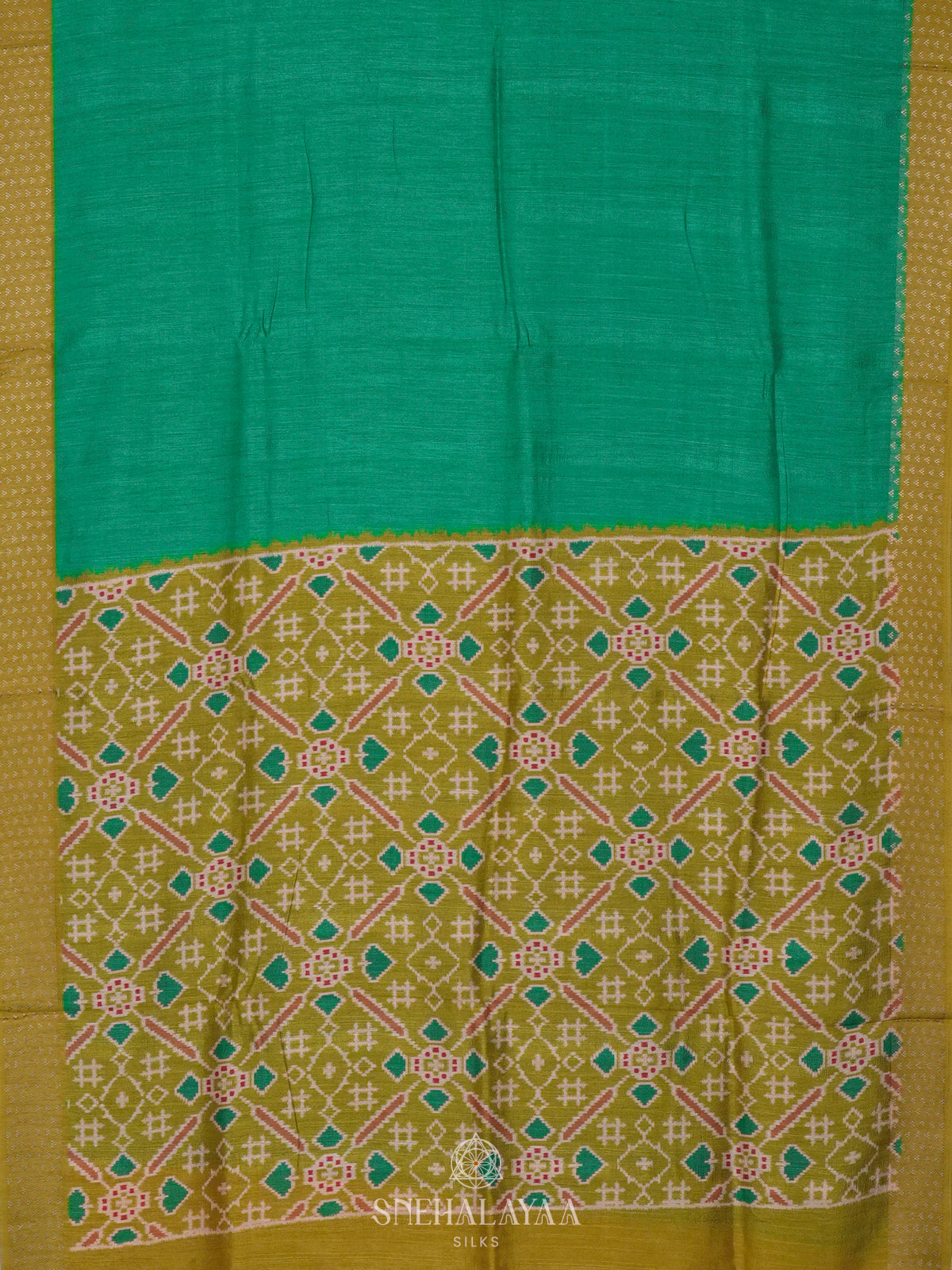 Green Tussar Saree