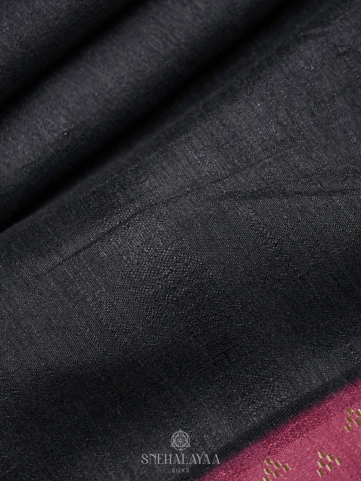 Black Tussar Saree