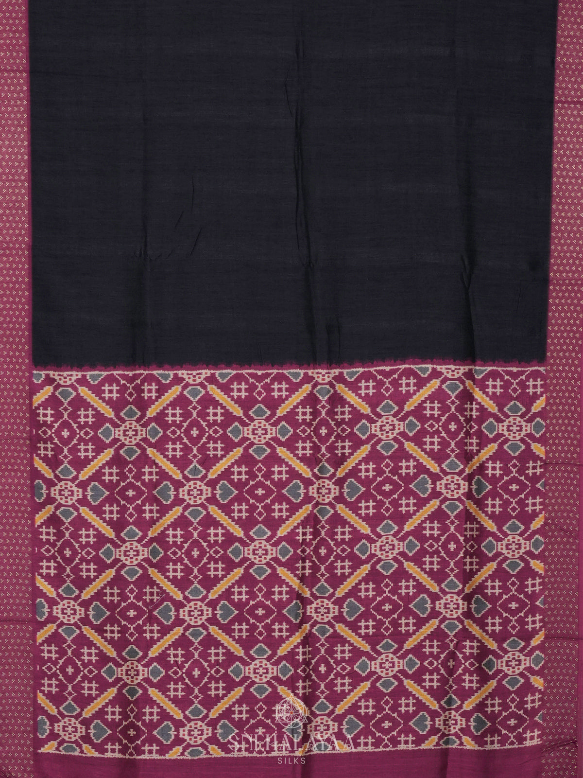 Black Tussar Saree