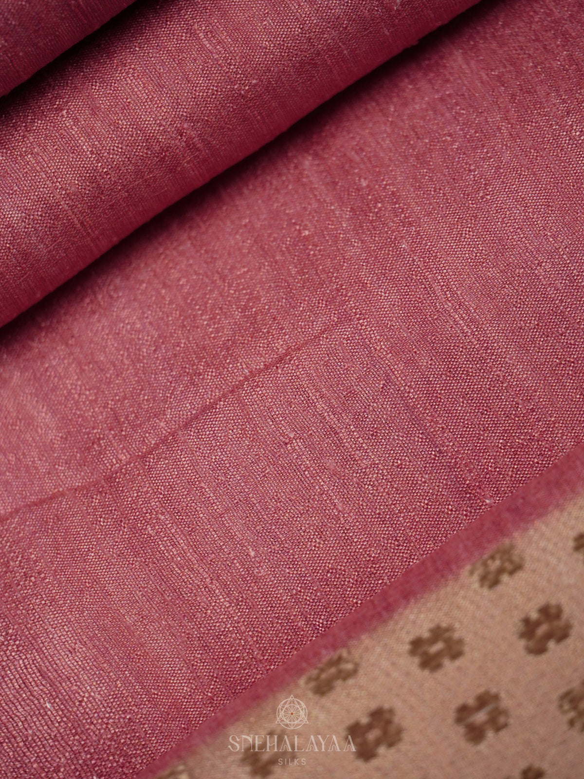 Pink Tussar Saree