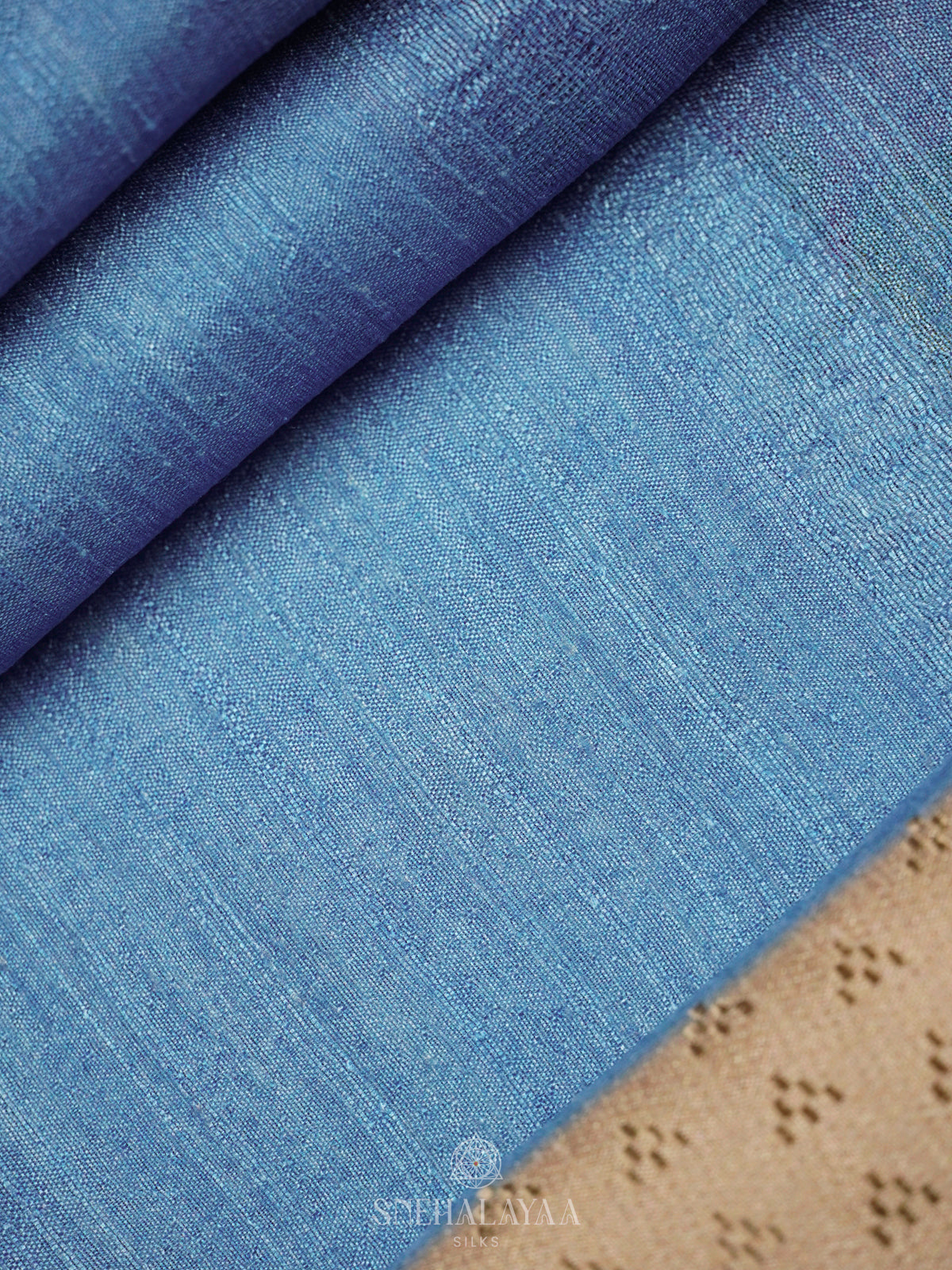 Blue Tussar Saree
