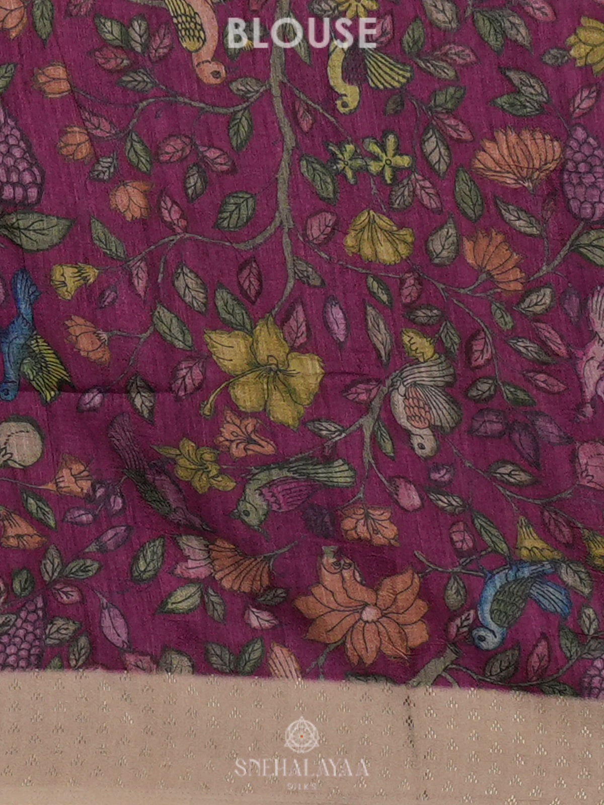 Blue Tussar Saree