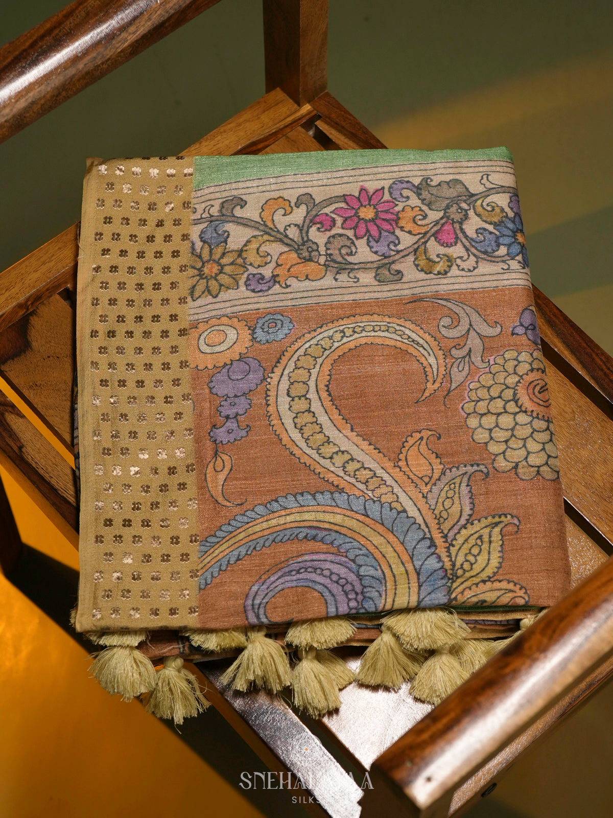 Green Tussar Saree