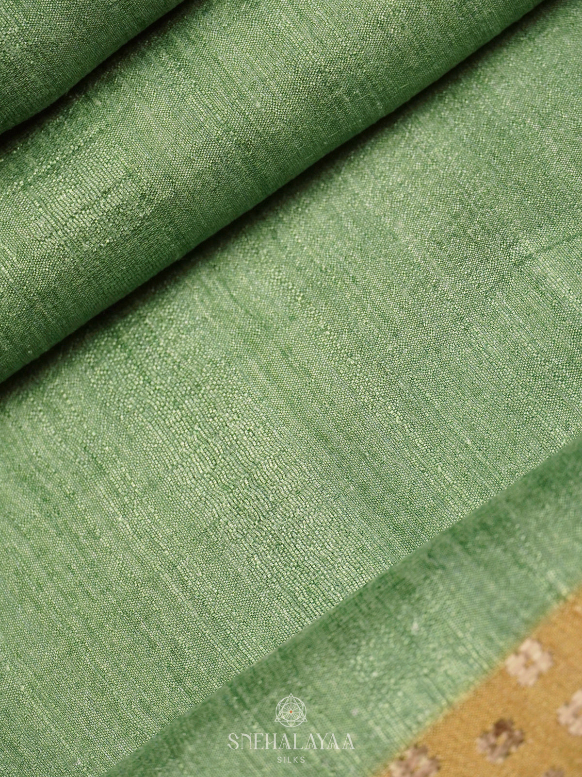 Green Tussar Saree