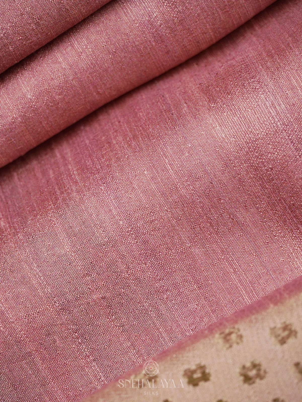 Pink Tussar Saree