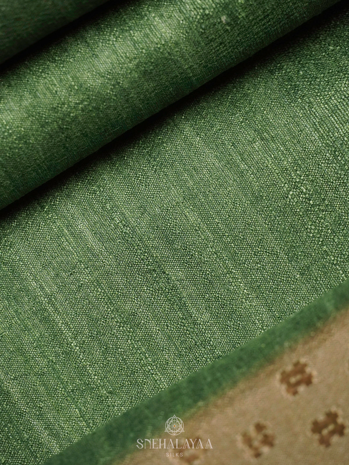 Green Tussar Saree