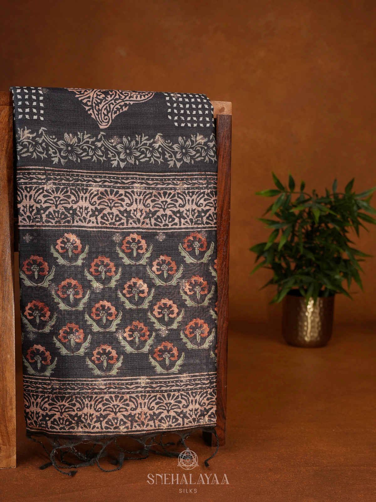 Grey Tussar Saree