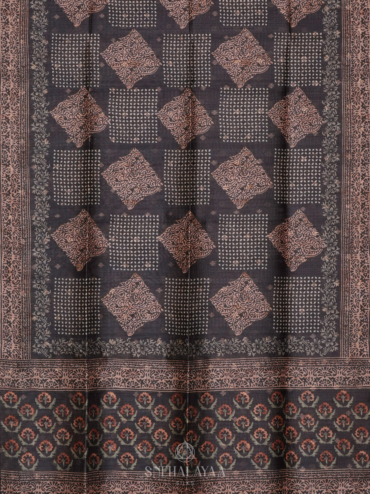 Grey Tussar Saree