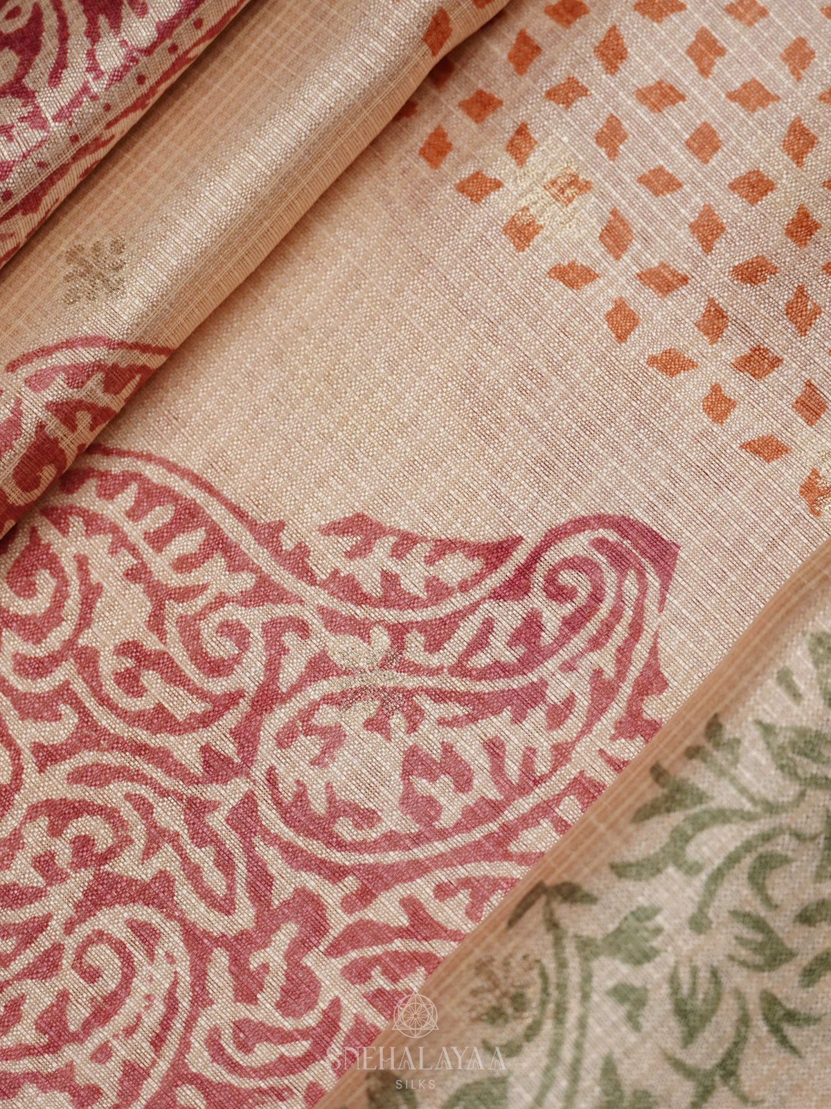 Cream Tussar Saree