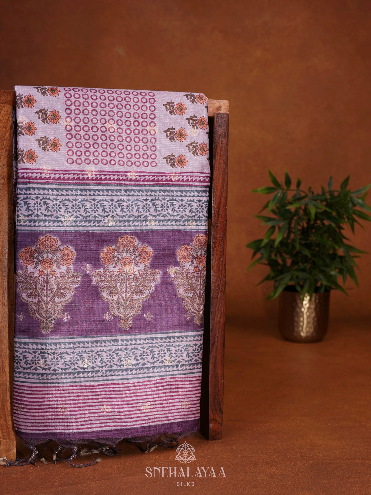 Pink Tussar Saree