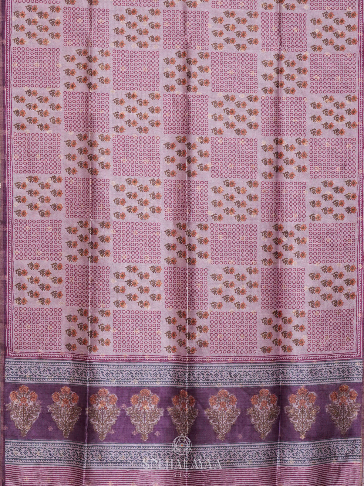 Pink Tussar Saree