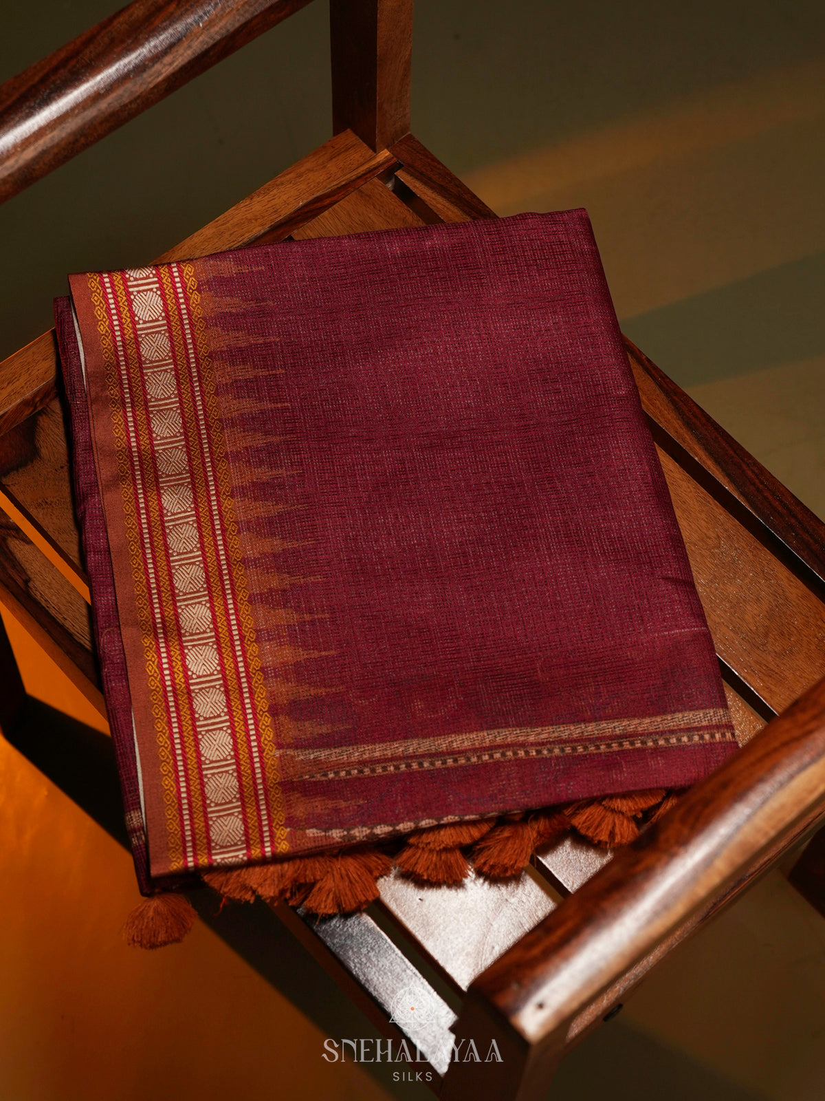 Maroon Kota Saree