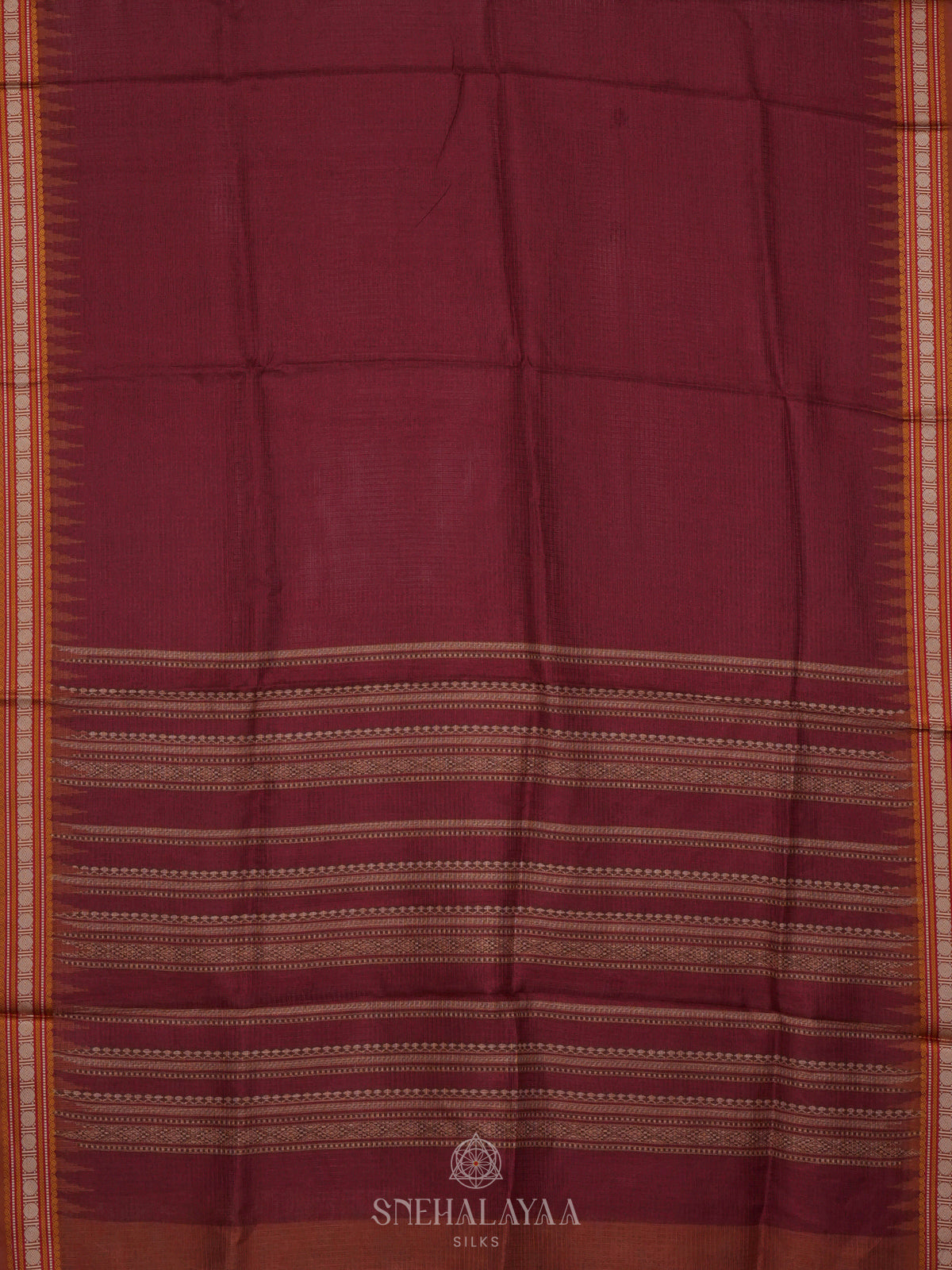 Maroon Kota Saree
