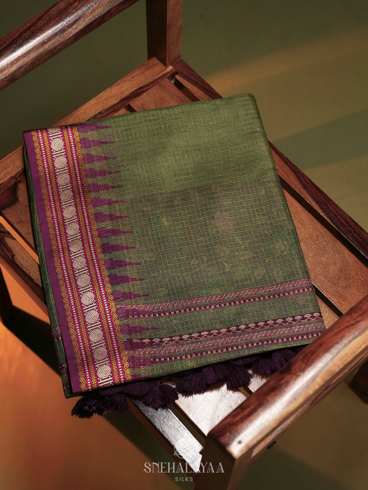 Forestn Green Kota Saree