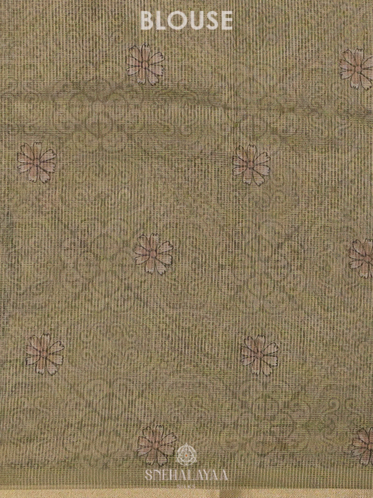 Olive Green Kota Saree
