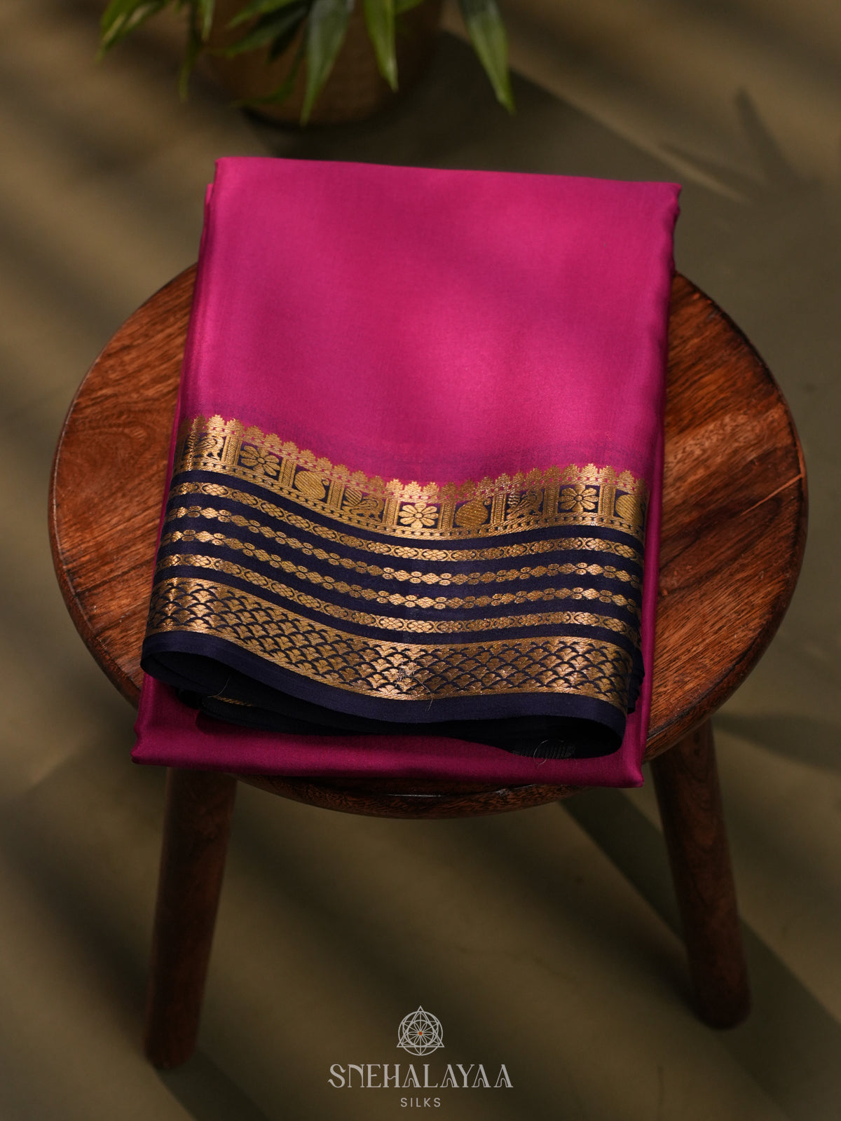 Pink Mysore Crepe Silk Saree