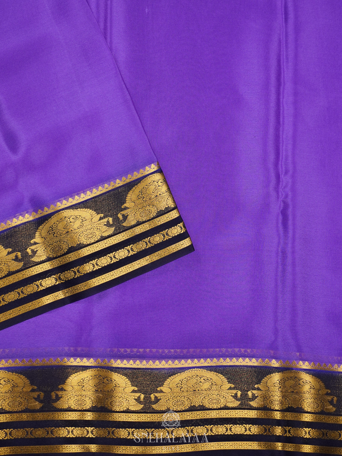 Violet  Mysore Crepe Silk Saree