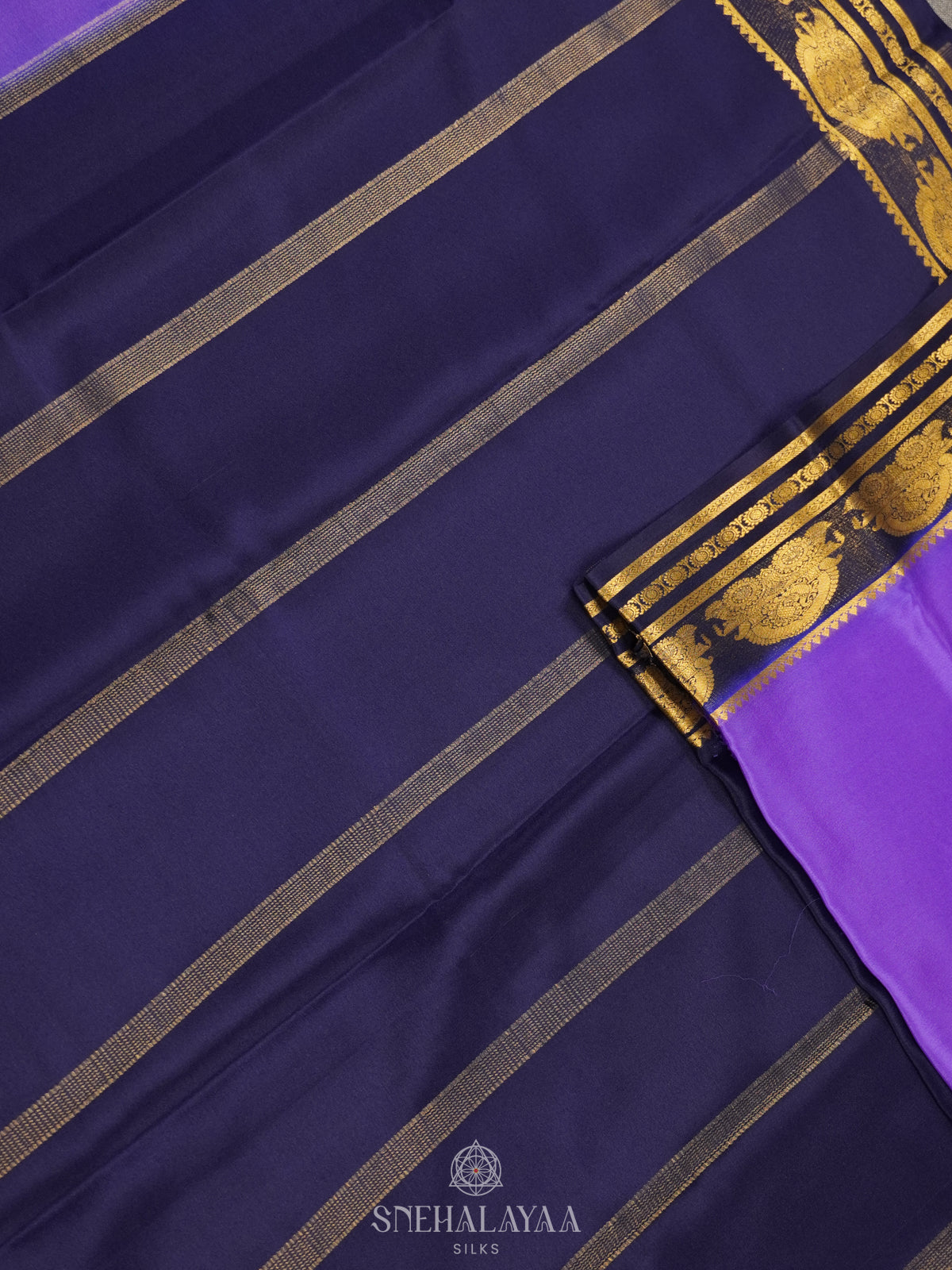 Violet  Mysore Crepe Silk Saree