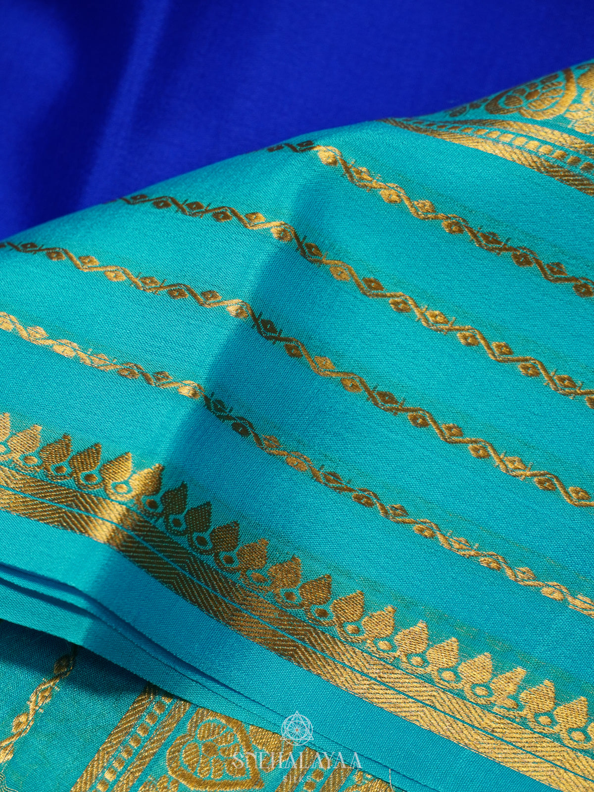 Royal Blue Mysore Crepe Silk Saree