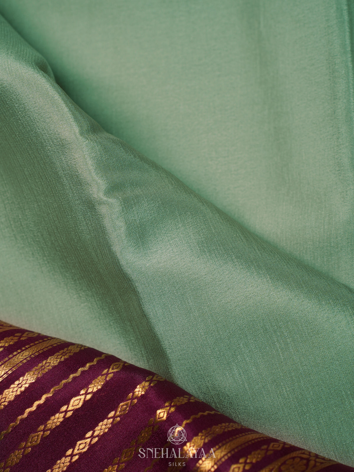 Teal Green Mysore Crepe Silk Saree