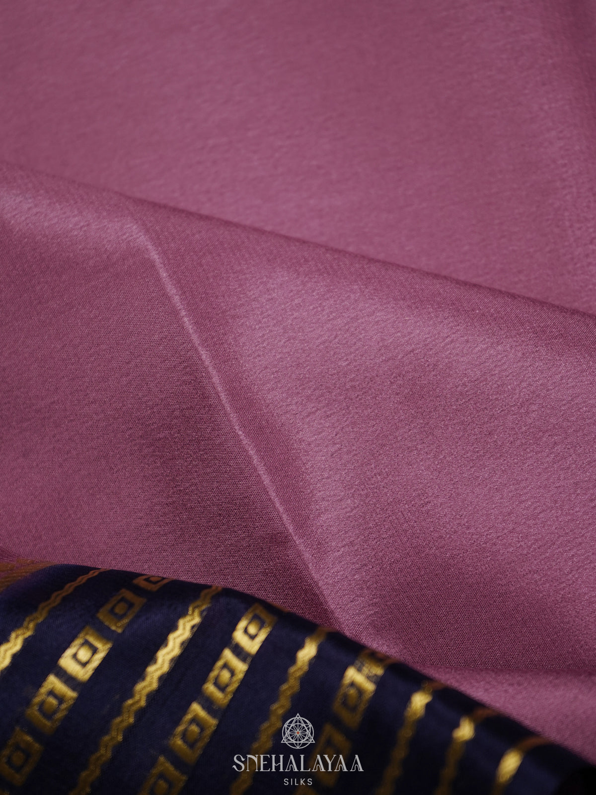 Plum Mysore Crepe Silk Saree