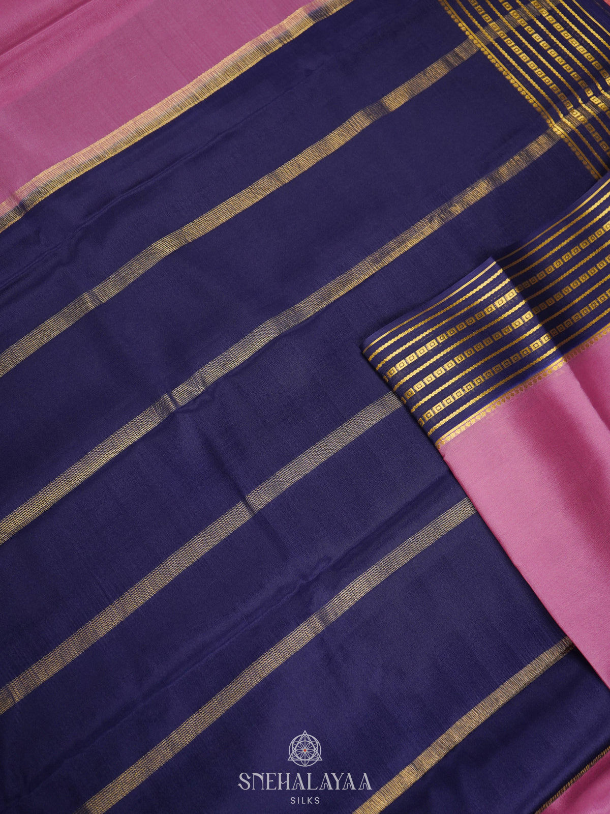 Plum Mysore Crepe Silk Saree
