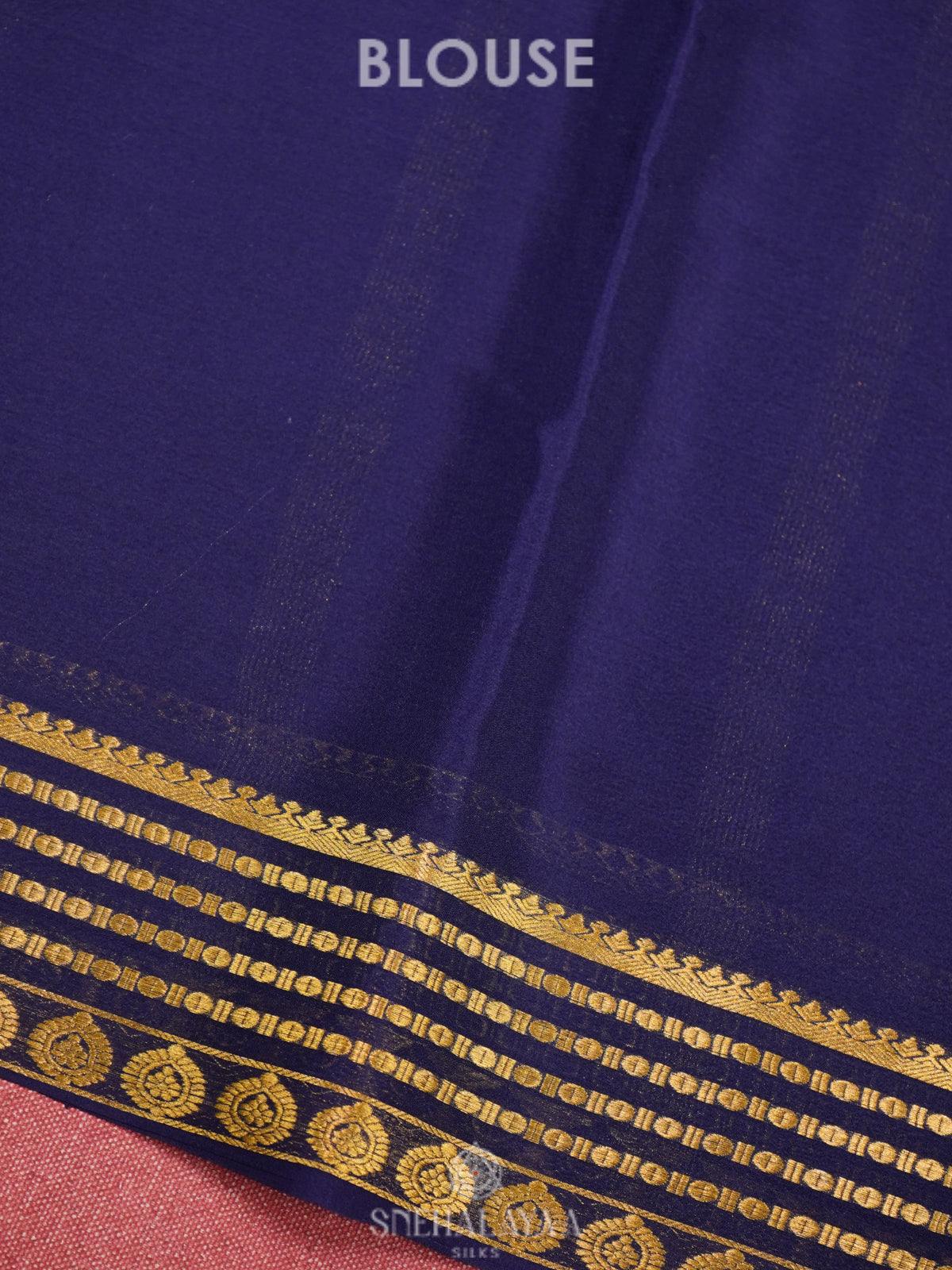 Berry Pink Mysore Crepe Silk Saree