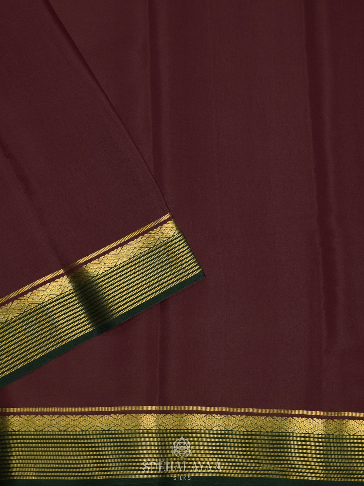 Coffee Brown Mysore Crepe Silk Saree