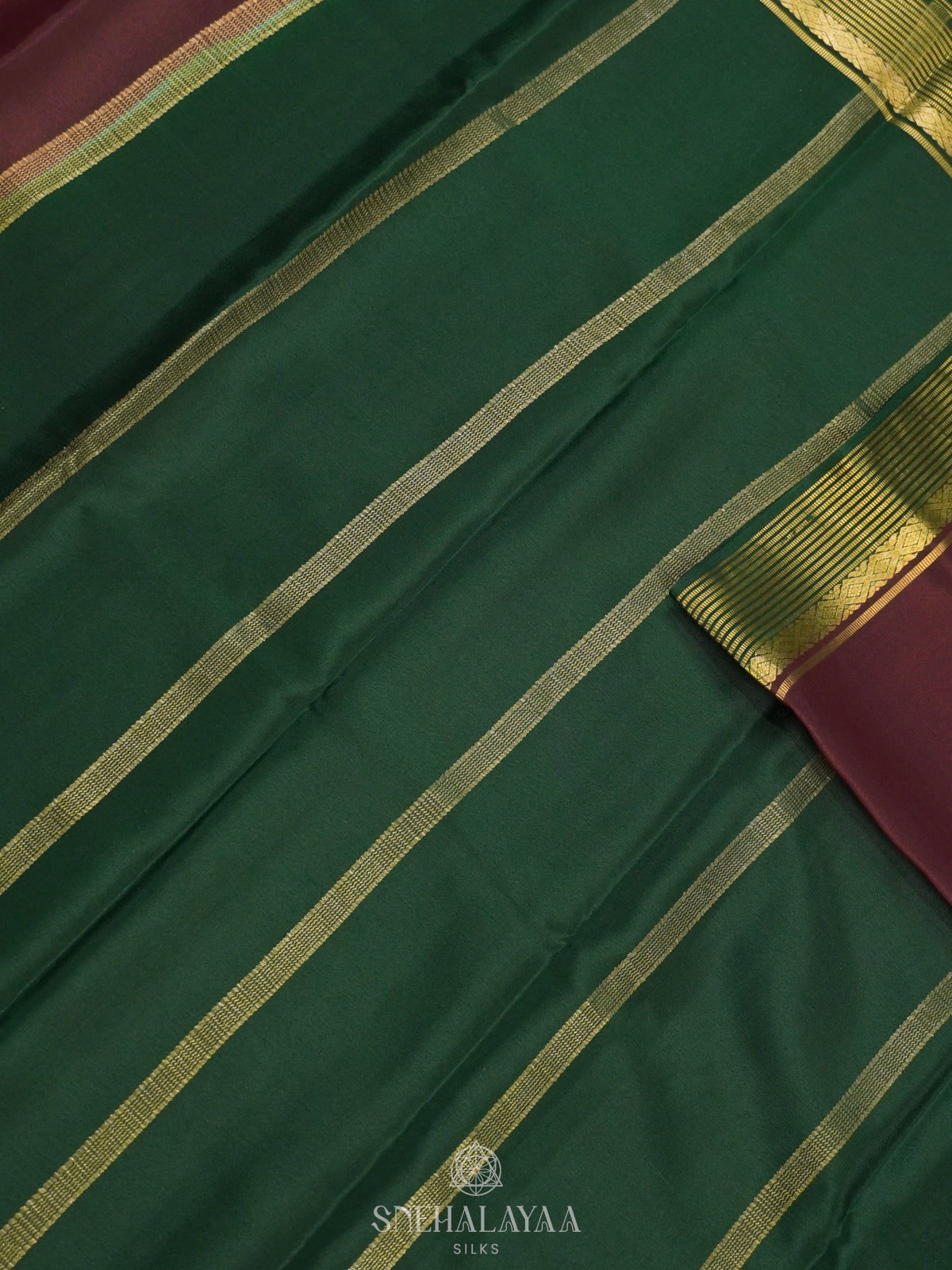 Coffee Brown Mysore Crepe Silk Saree