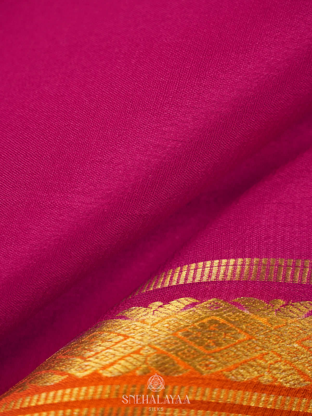 Pink Mysore Crepe Silk Saree