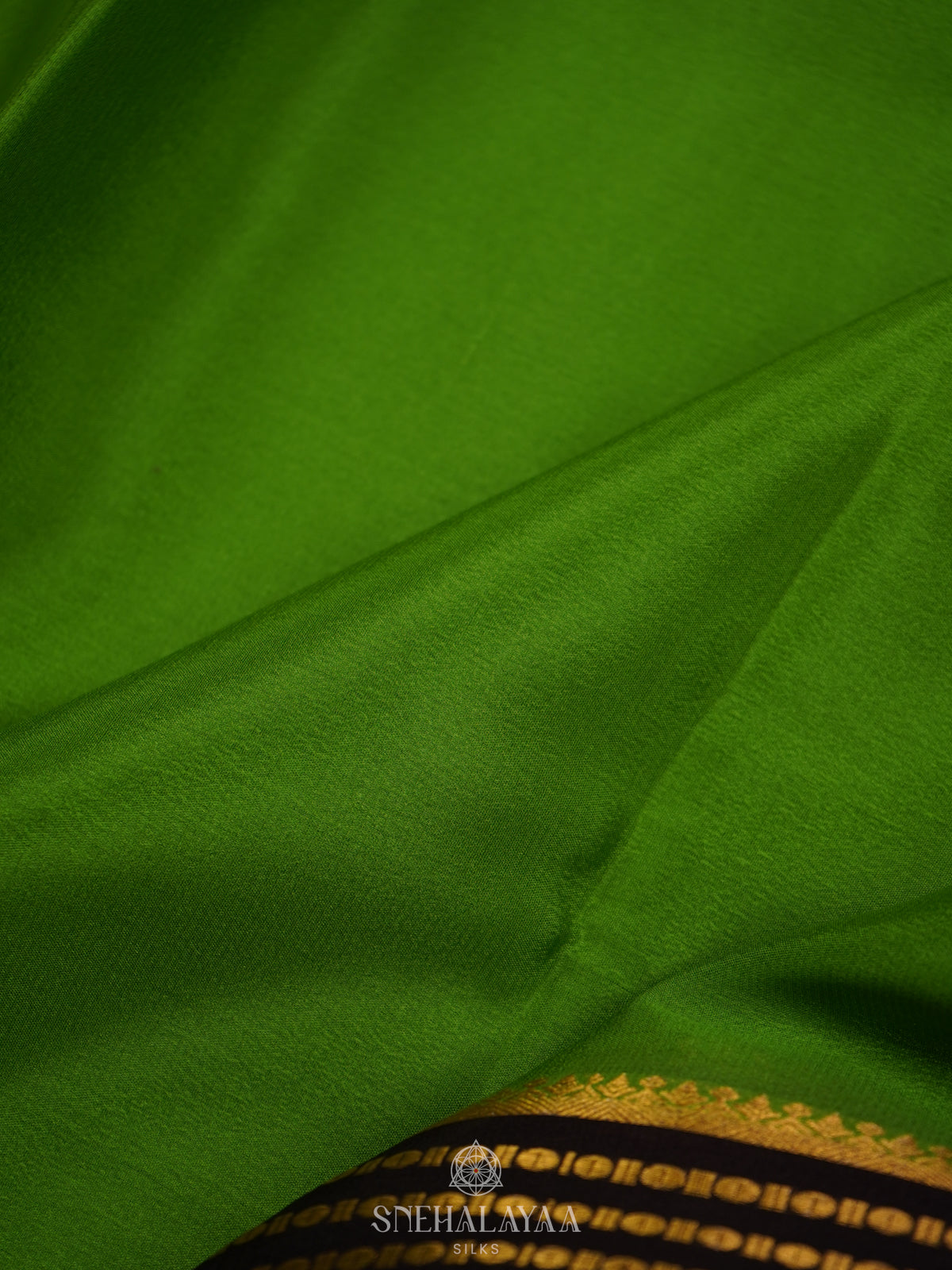 Green Mysore Crepe Silk Saree