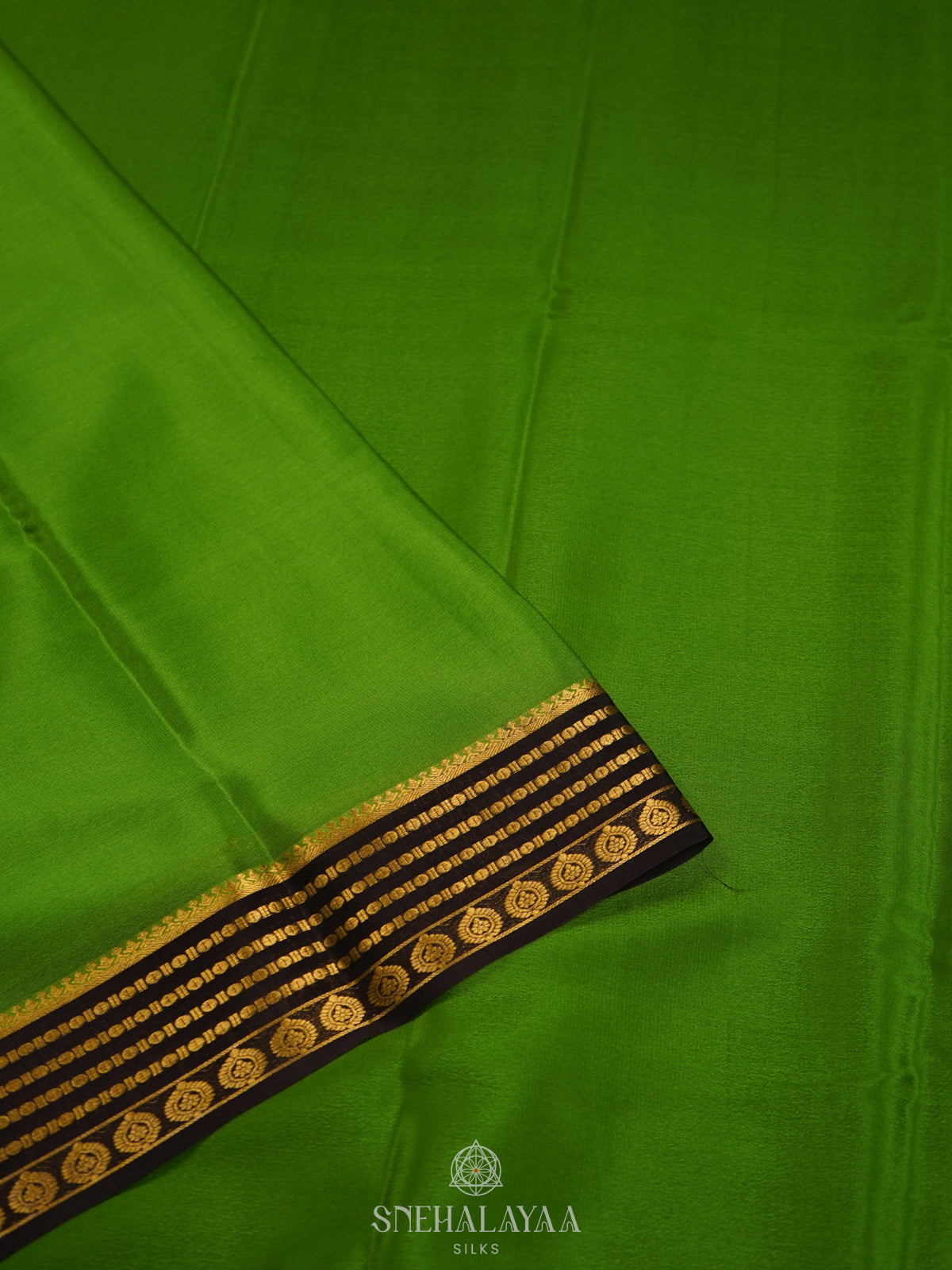 Green Mysore Crepe Silk Saree