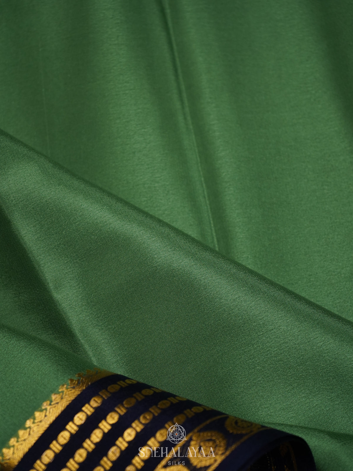 Green Mysore Crepe Silk Saree