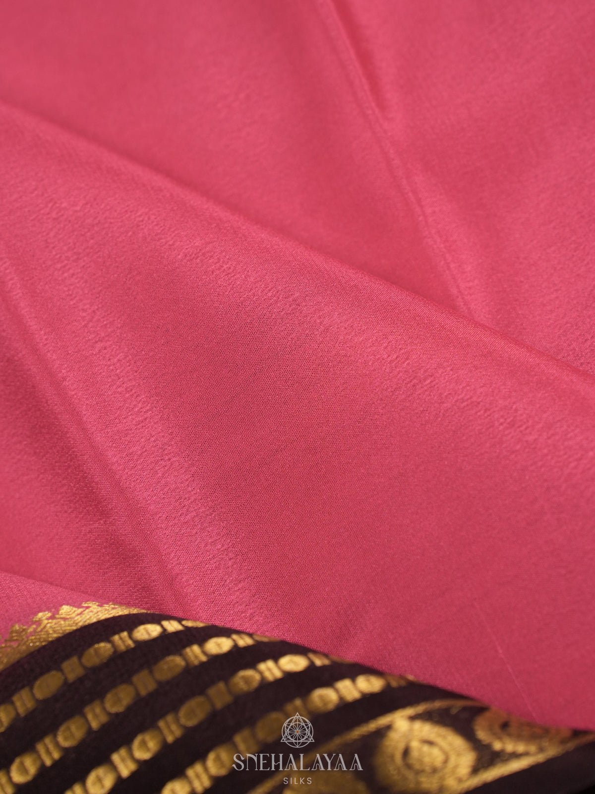 Pink Mysore Crepe Silk Saree