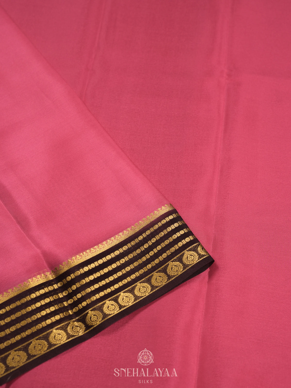 Pink Mysore Crepe Silk Saree