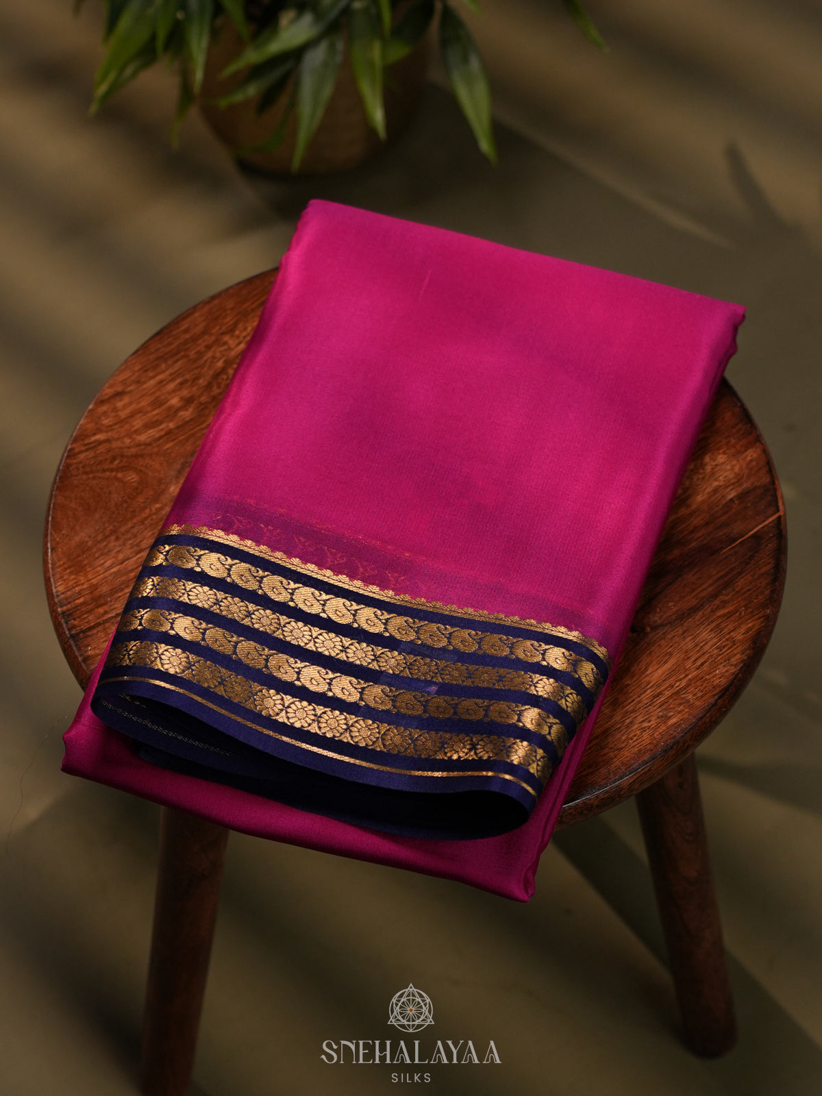Pink Mysore Crepe Silk Saree
