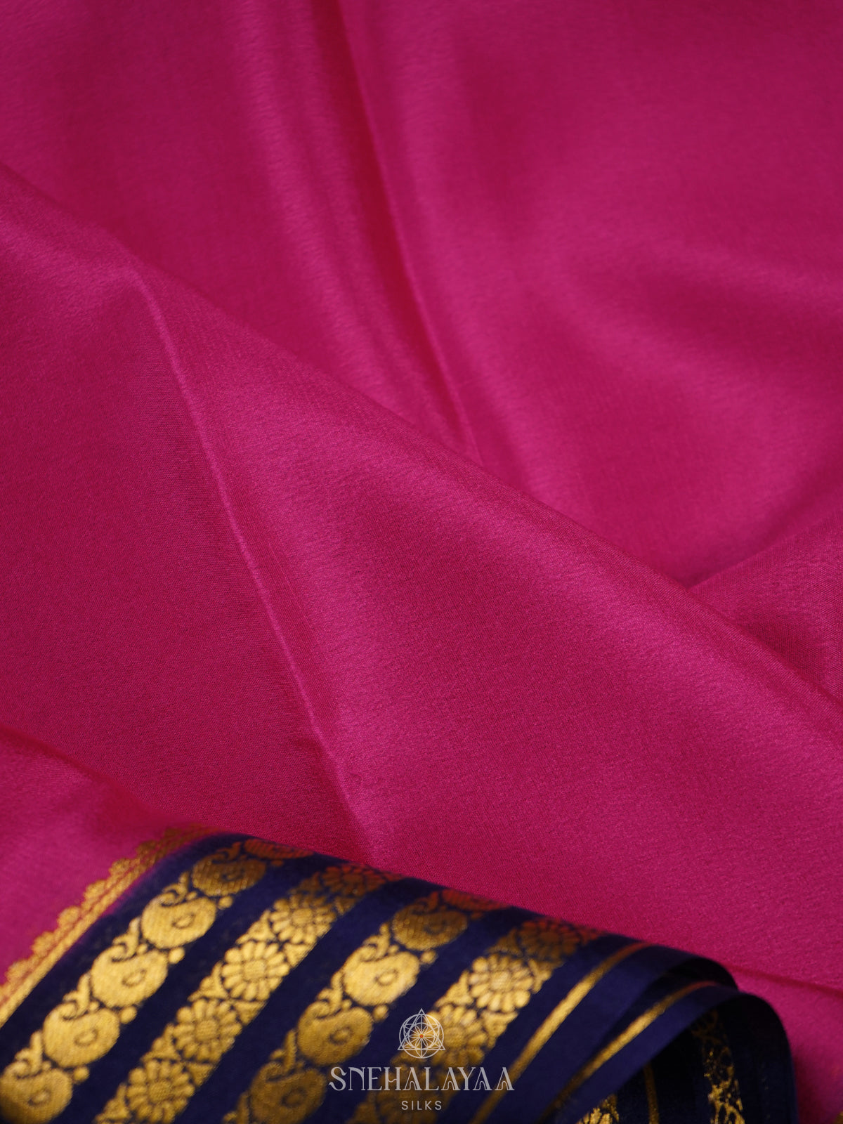Pink Mysore Crepe Silk Saree