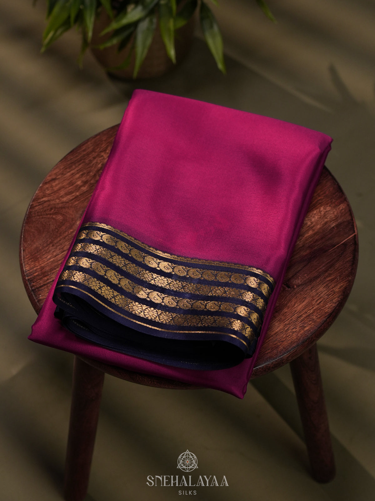 Pink Mysore Crepe Silk Saree