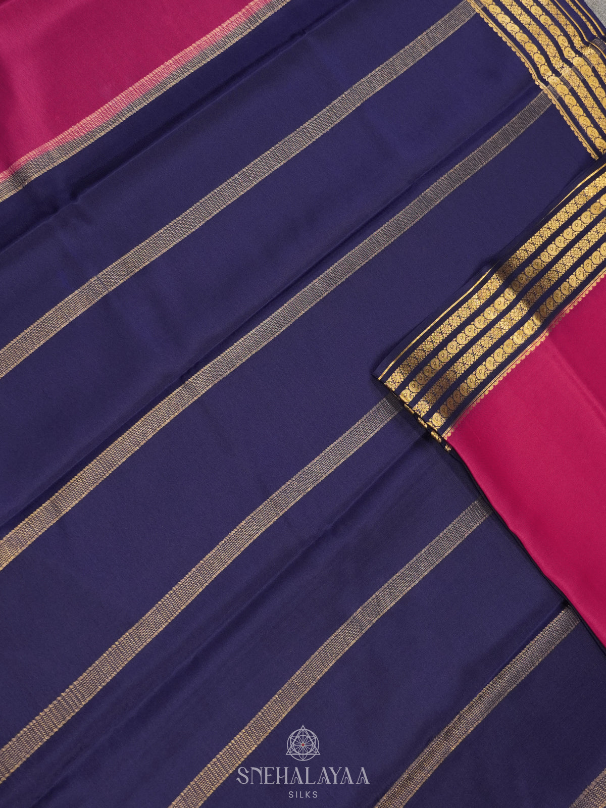Pink Mysore Crepe Silk Saree