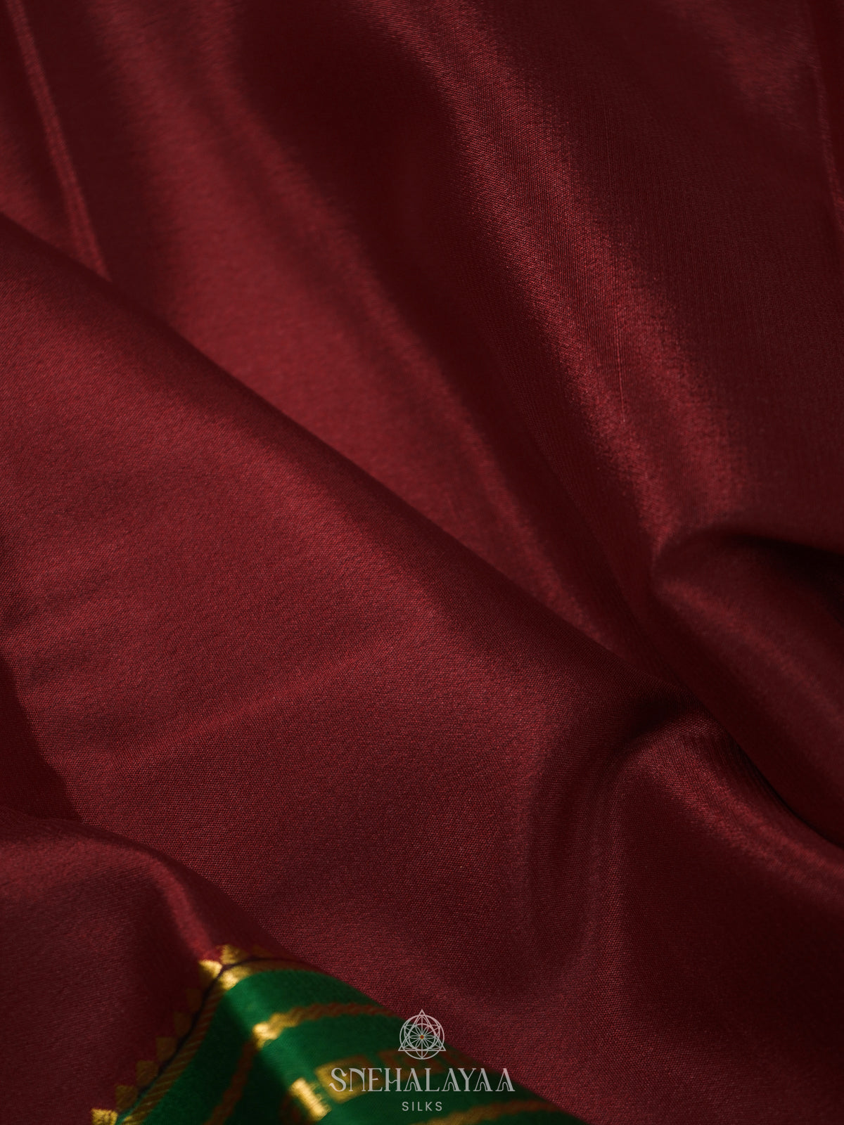 Maroon Mysore Crepe Silk Saree