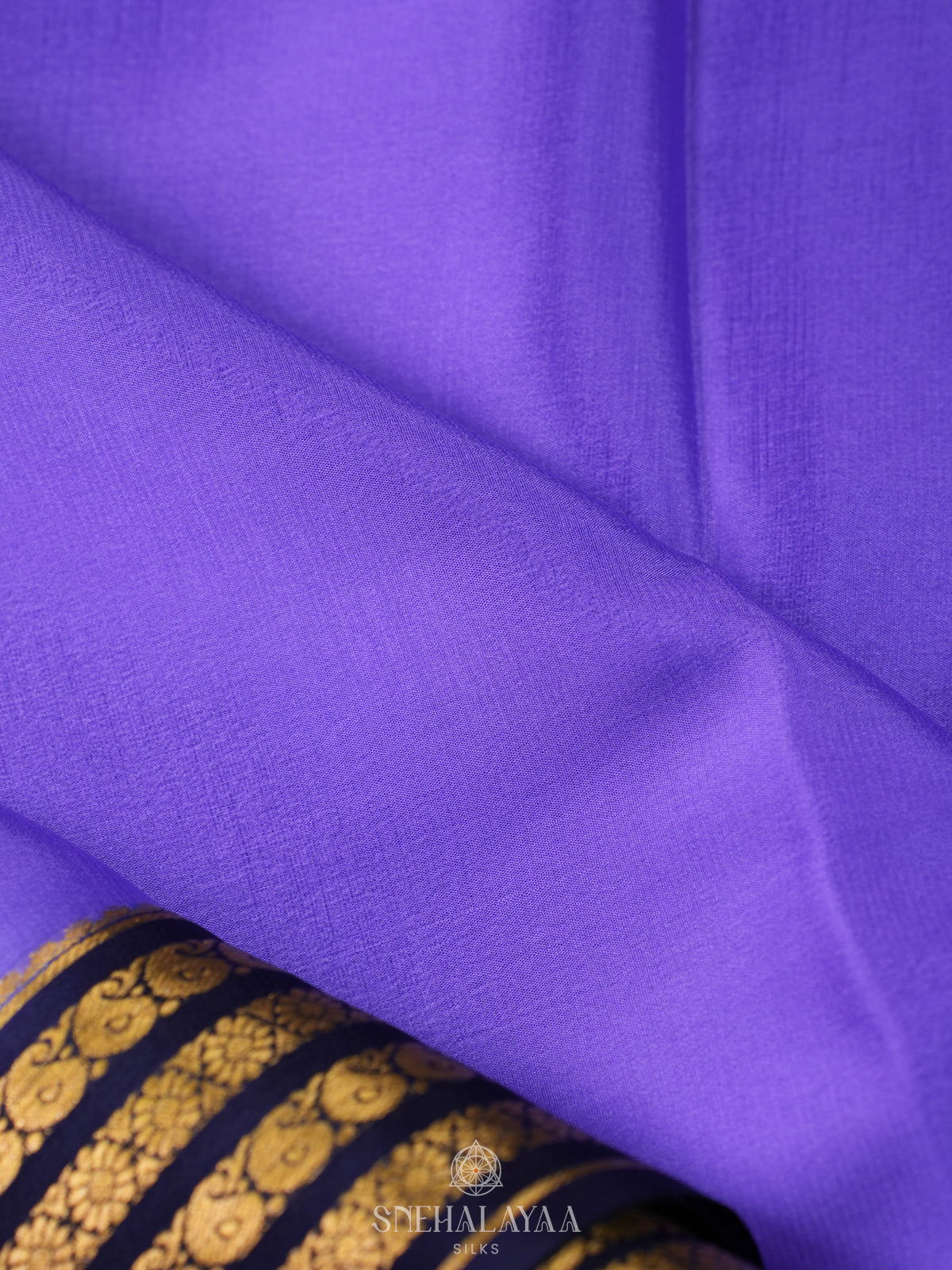 Violet Mysore Crepe Silk Saree