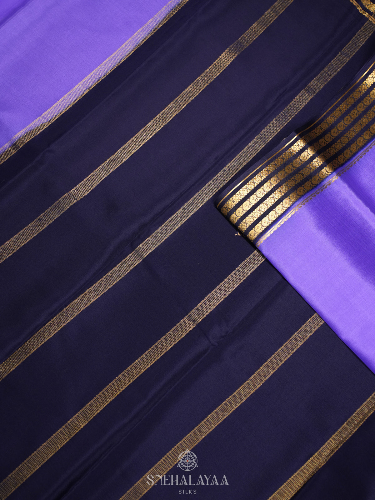 Violet Mysore Crepe Silk Saree