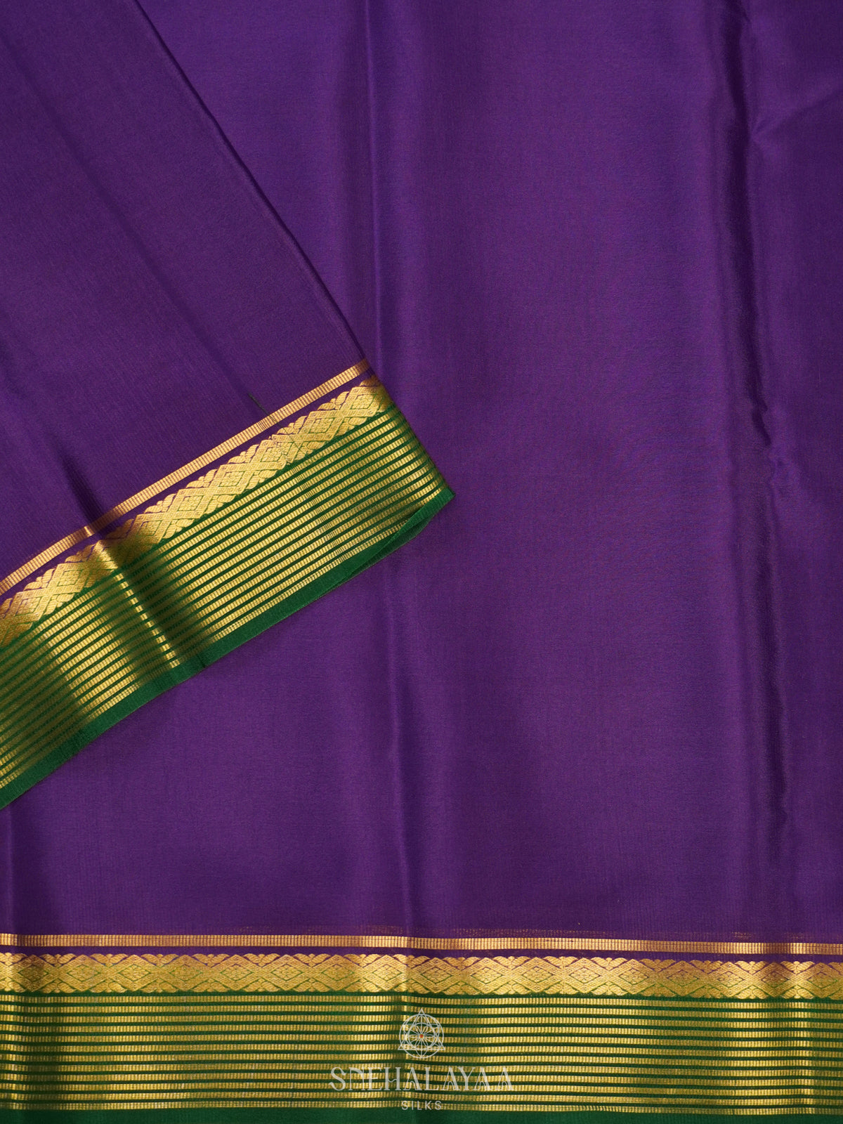 Purple Mysore Crepe Silk Saree