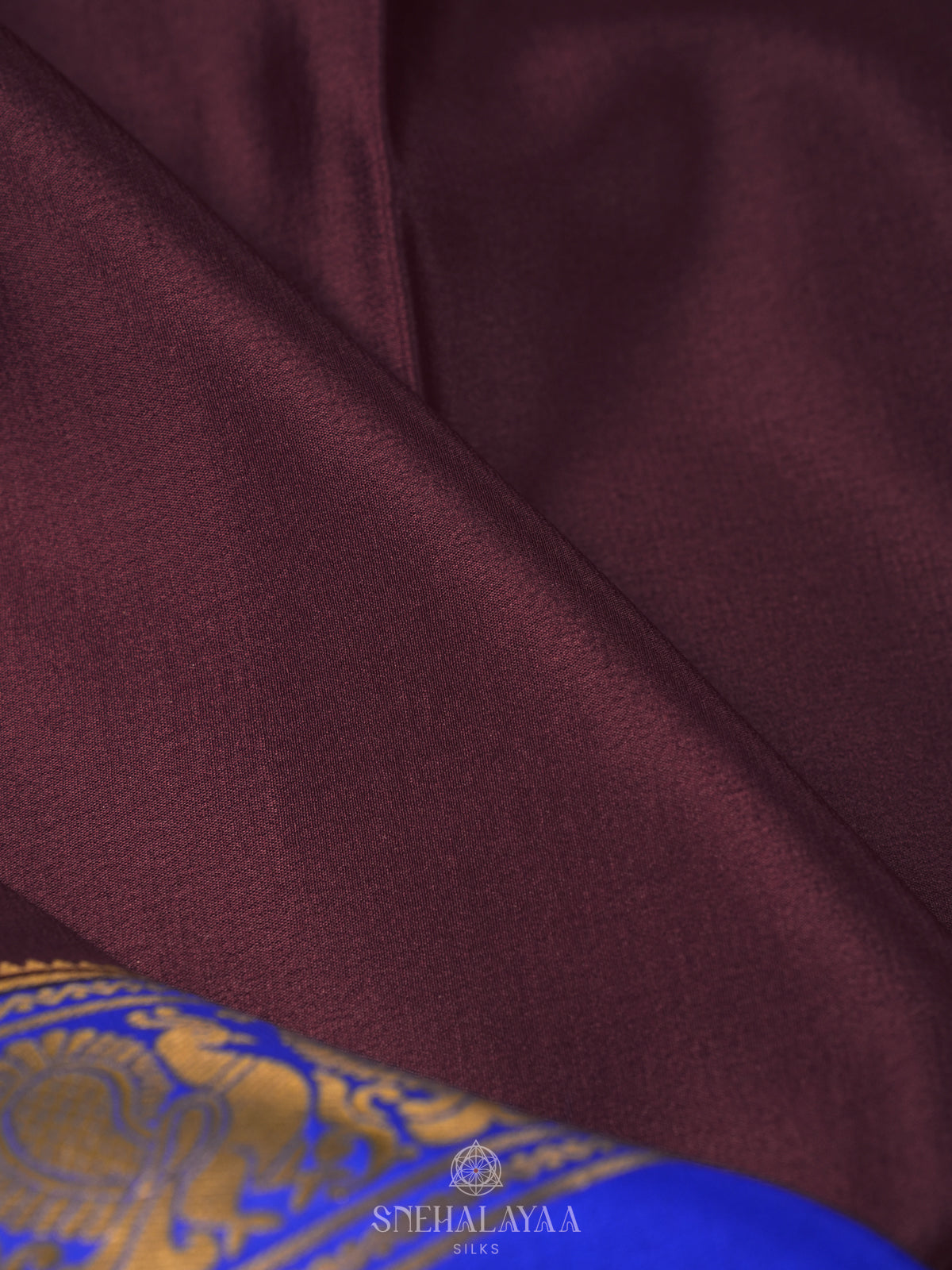 Burgundy Mysore Crepe Silk Saree