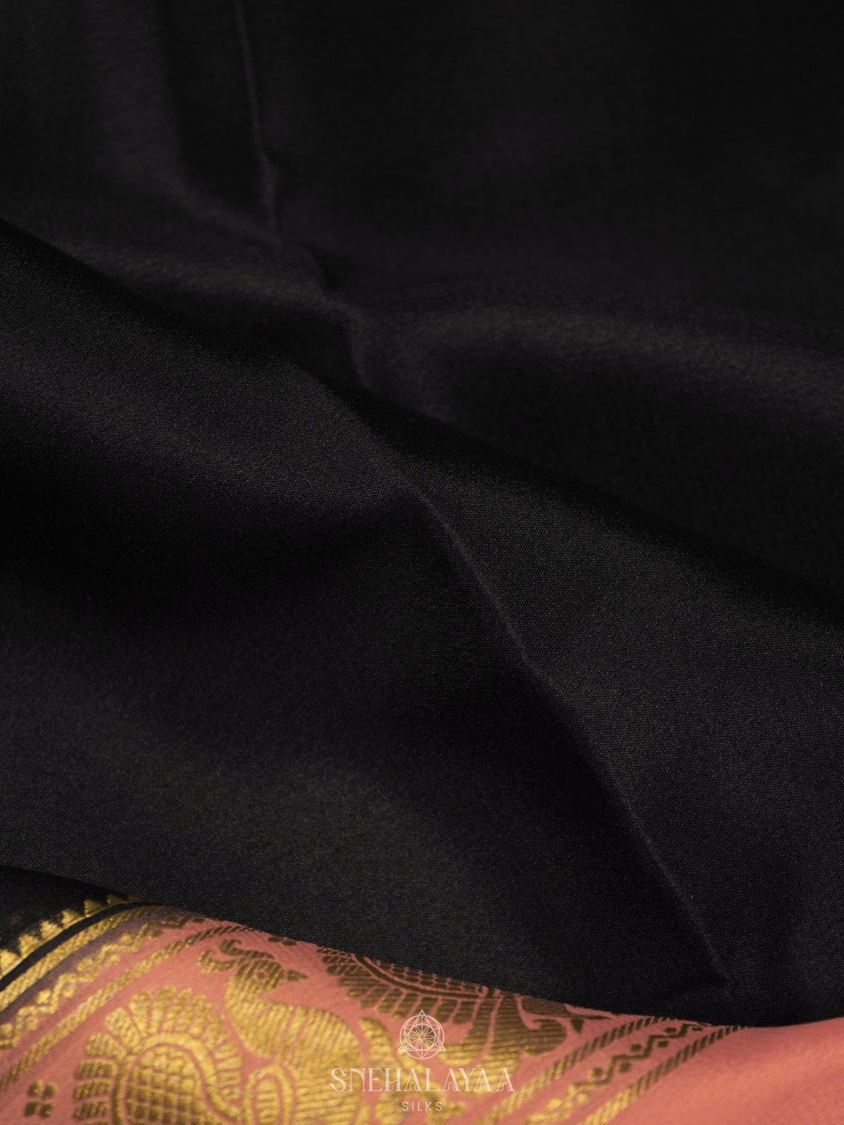 Black Mysore Crepe Silk Saree