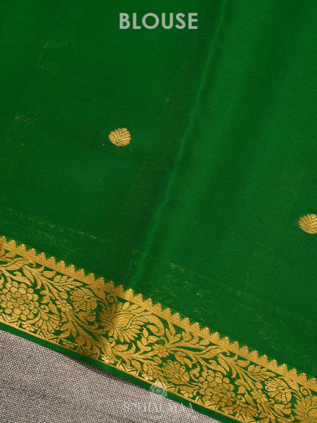 Carmine Orange Mysore Crepe Silk Saree